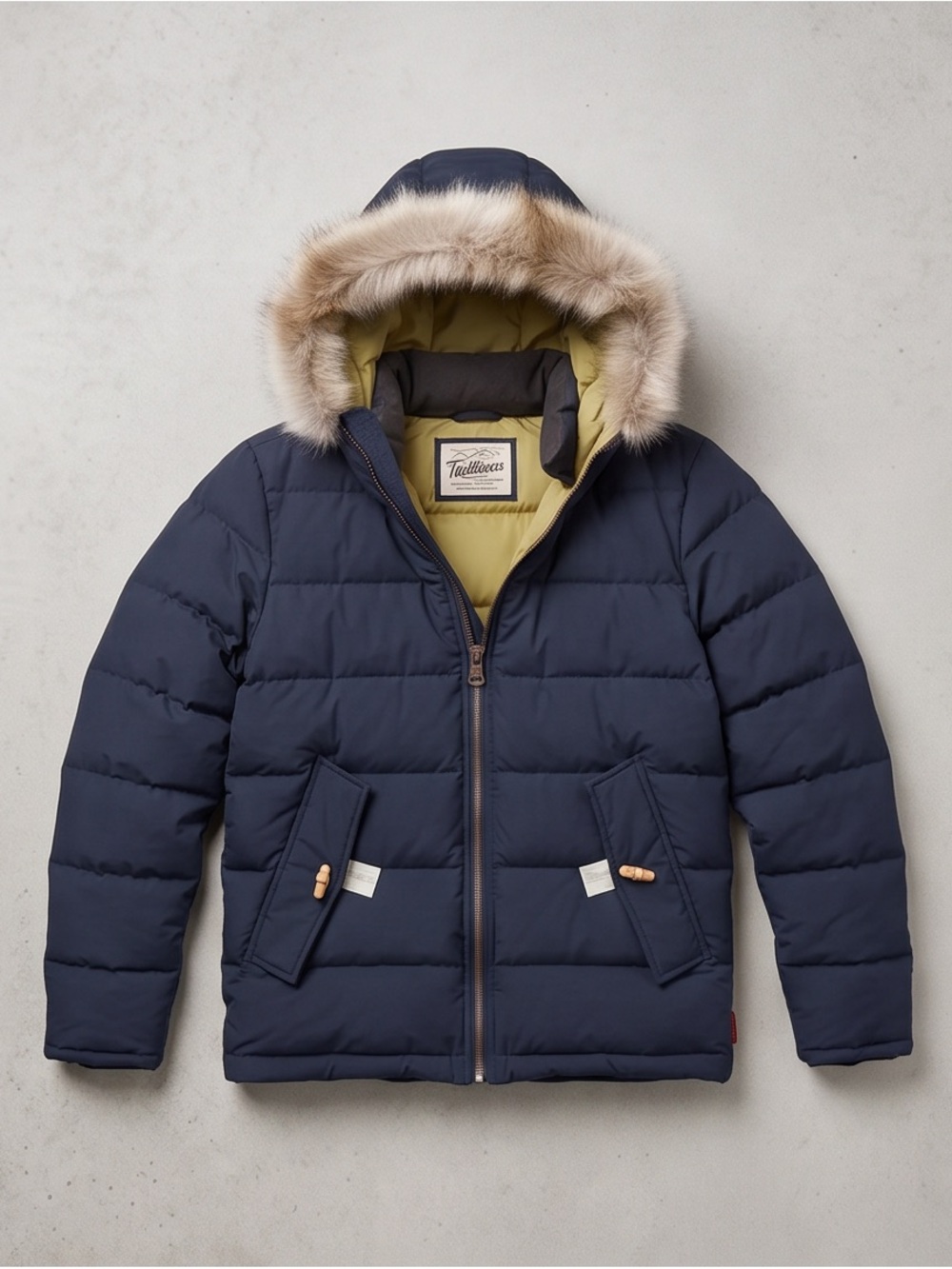 Penfield Trailwear 70/30 Down Puffer Jacket Faux Fur Hood Men’s S